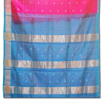 "Pink color Venkatagiri cotton Silk Saree -HSNM-42 - Click here to View more details about this Product